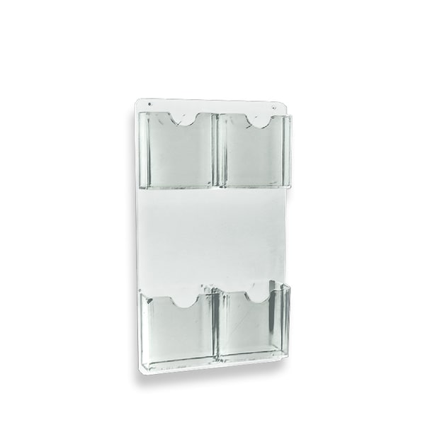 Azar Displays Four-Pocket Trifold Wall Mount Brochure Holder, PK2 252063 - main